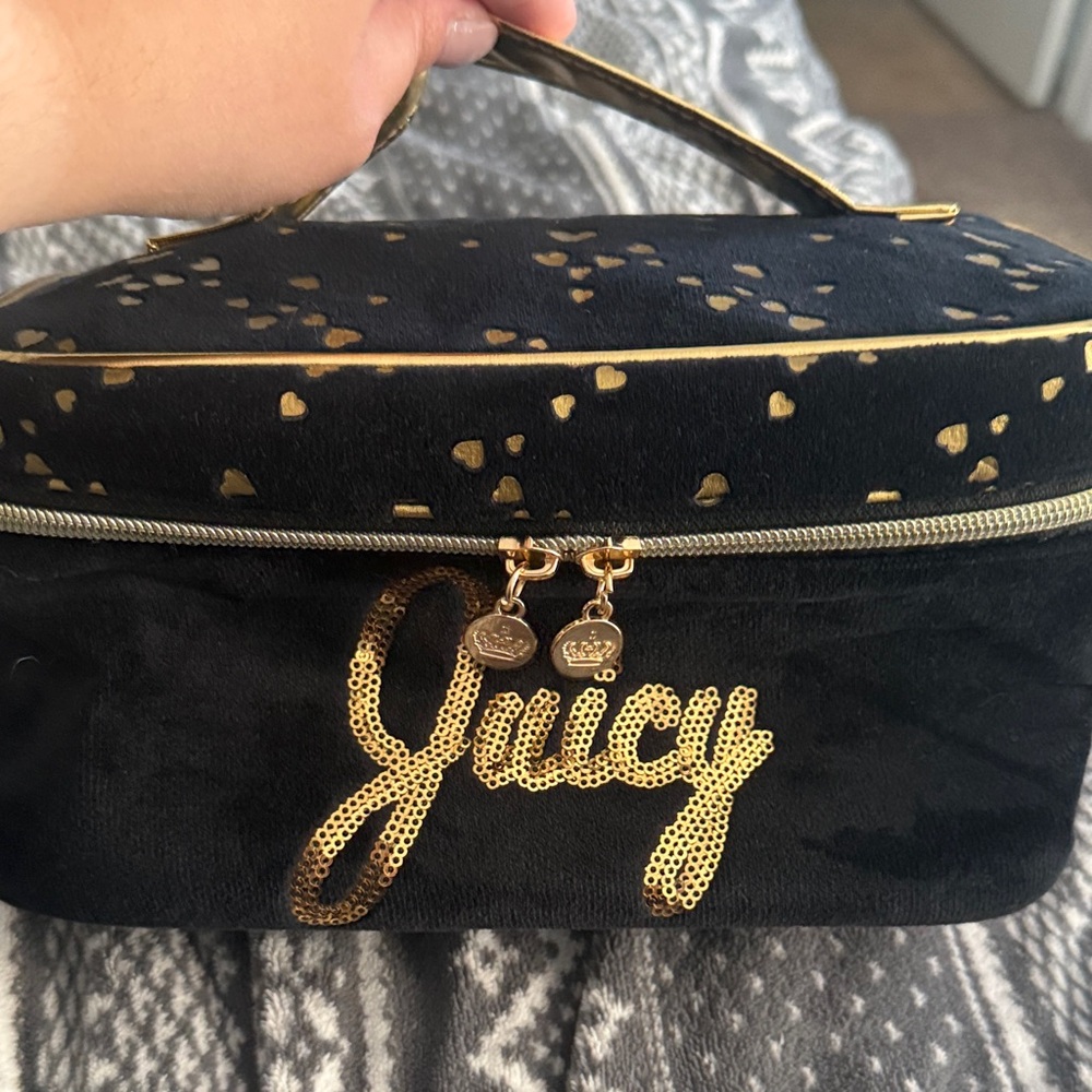 Juicy Couture Black and Gold cosmetic bag